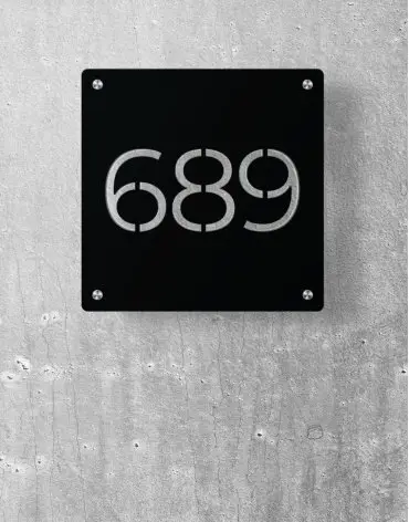 square-non-illuminated-house-number-sign
