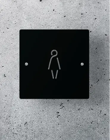 toilet-signs-abstarct-female-shape-square-black