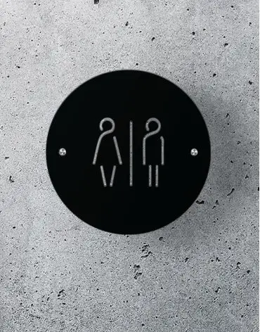toilet-signs-abstarct-shape-malefemale-round-black