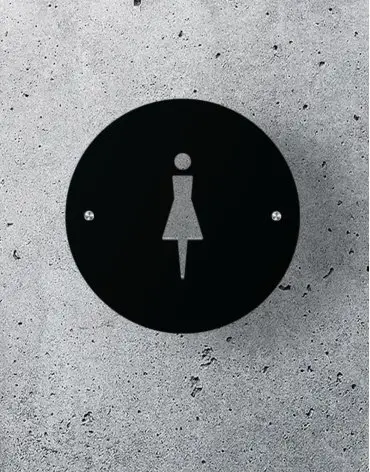 toilet-signs-elegant-abstract-female-round-black