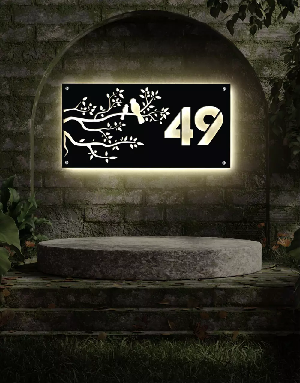 illuminated-house-number_sign_birds